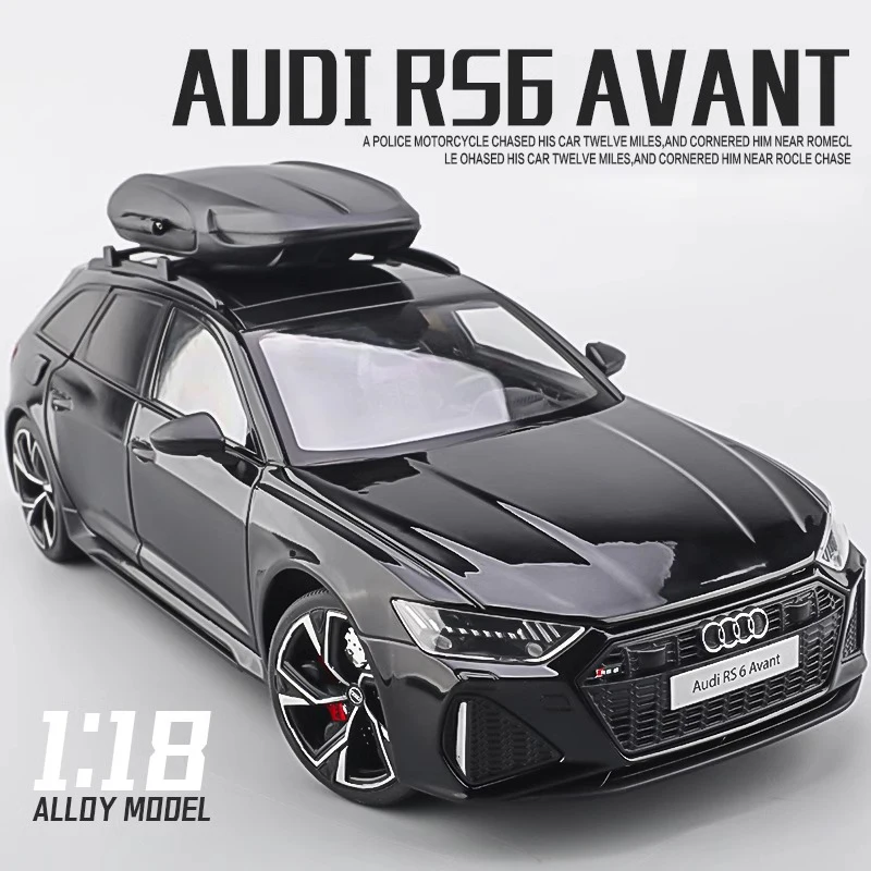 Grande 1:18 Audi RS6 Avant Station Wagon aleación Metal Diecast modelo coche escritorio Boutique decoración colección Hobby modelo regalo para niño