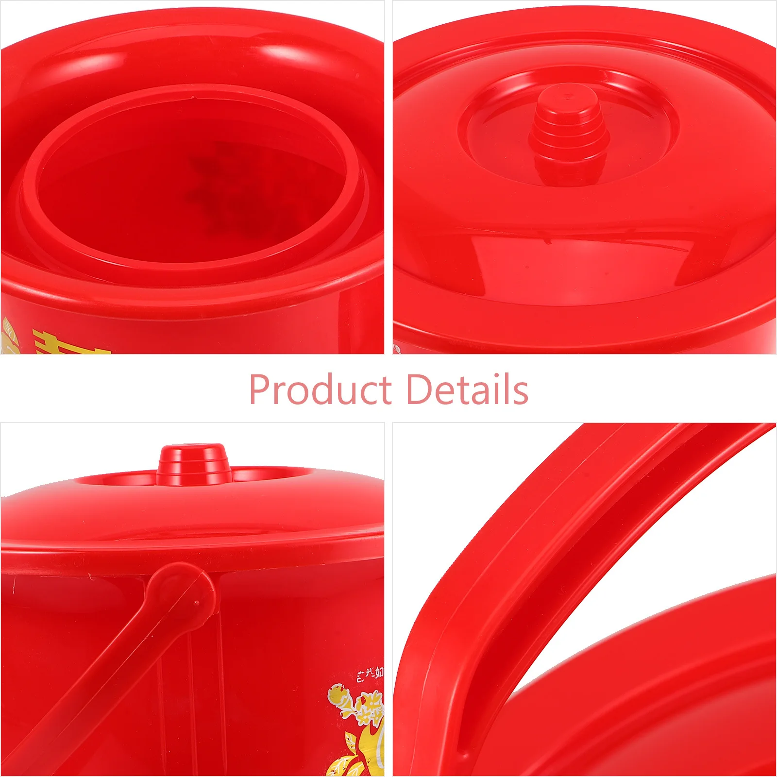 وعاء غرفة بلاستيكي محمول مع غطاء، خفيف الوزن وسهل الحمل، دلو بجانب السرير للأطفال المسنين والنساء الحوامل والسفر المنزلي #2