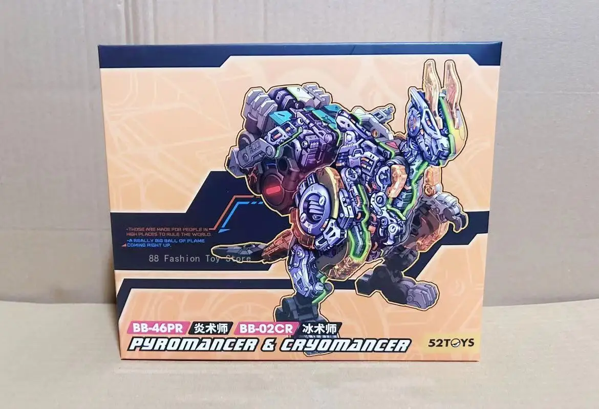 

Оригинальный 52TOYS BB-46PR Pyromancer & BB-02CR Cryomancer Deformation Robot Converting in Mecha and Cube Action Figure