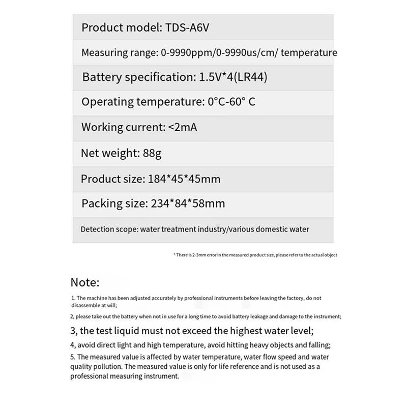 MALL 新 TDS-A6V 高精度水道水質分析装置 Ec 導電率水テストペン Tds 水質テスト
