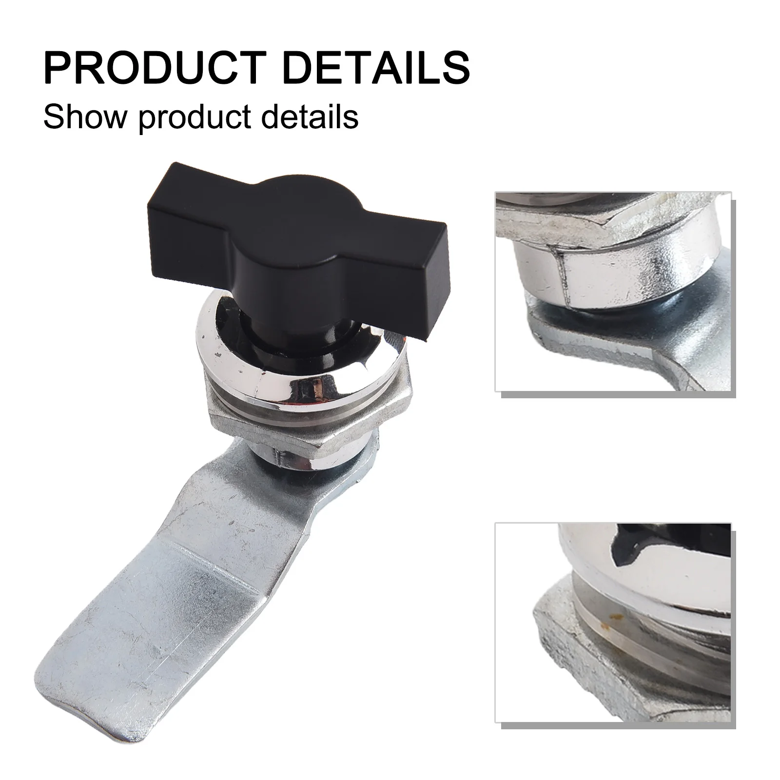 1 Pcs Keyless Cabinet Cam Lock Cylindrical Tongue Lock Distribution Cabinet Door Lock  Cabinet Toolbox Hand Screw Cam Lock