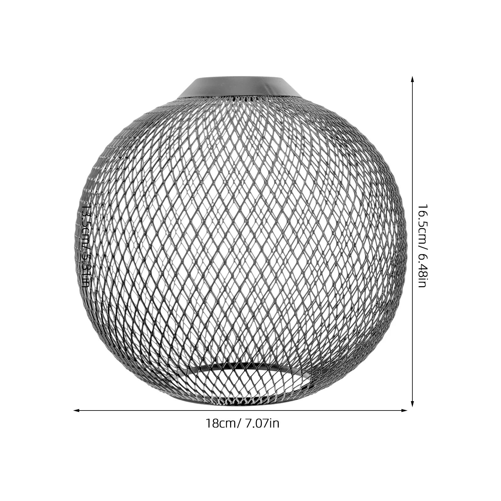 الكرة على شكل غطاء مصباح الحديد الجوف خارج غطاء خفيف معدني للسقف جدار مصباح أرضي قلادة ضوء الظل قفص الحرس #3