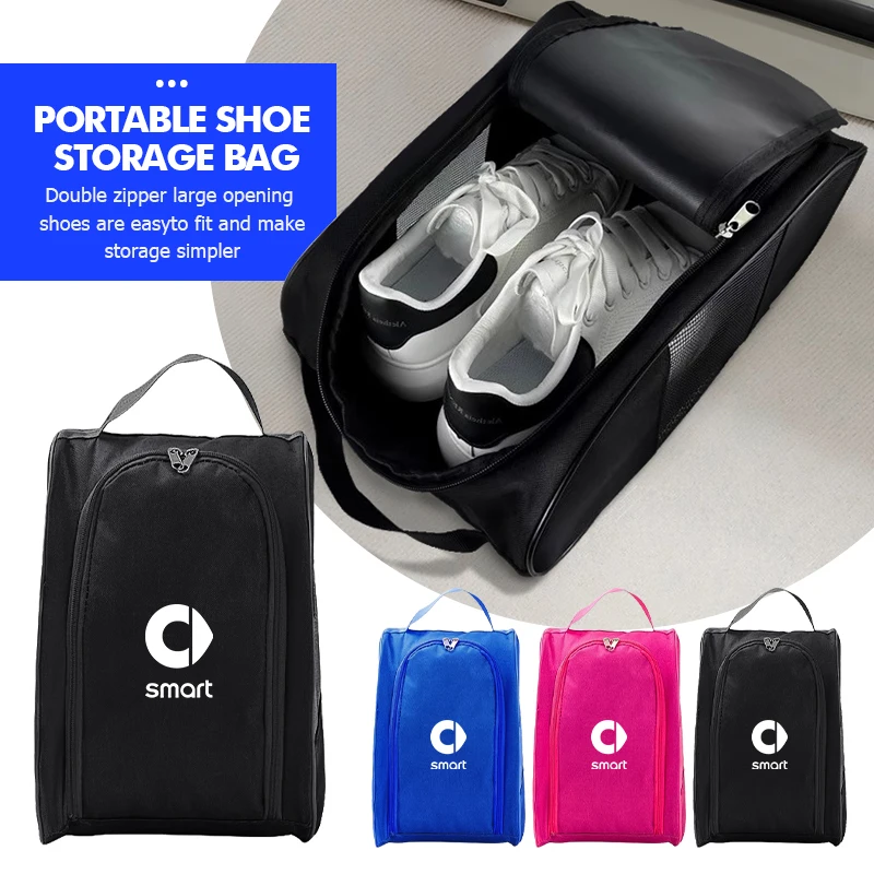 Fashion Car Outdoor Shoe Storage Zipper Bag Travel Shoe Storage Bag Accessories For Smart 452 454 Roadster Coupe Crossblade