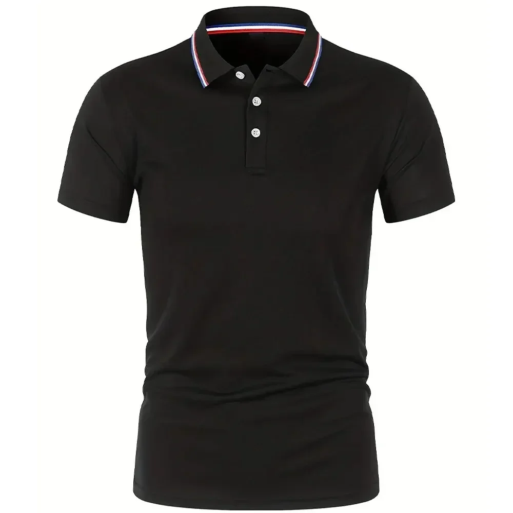 

2026 Men's Solid Color Polo Shirt Summer Casual Breathable Short Sleeve High Quality Comfortable Business Daily Wear Golf Top Gift