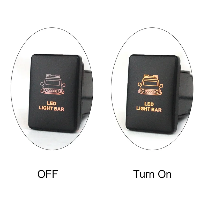 1 قطعة سيارة الأخضر/البرتقالي العلوي زر التبديل لتويوتا برادو 150 200 كروزر 2015 هايلكس #3