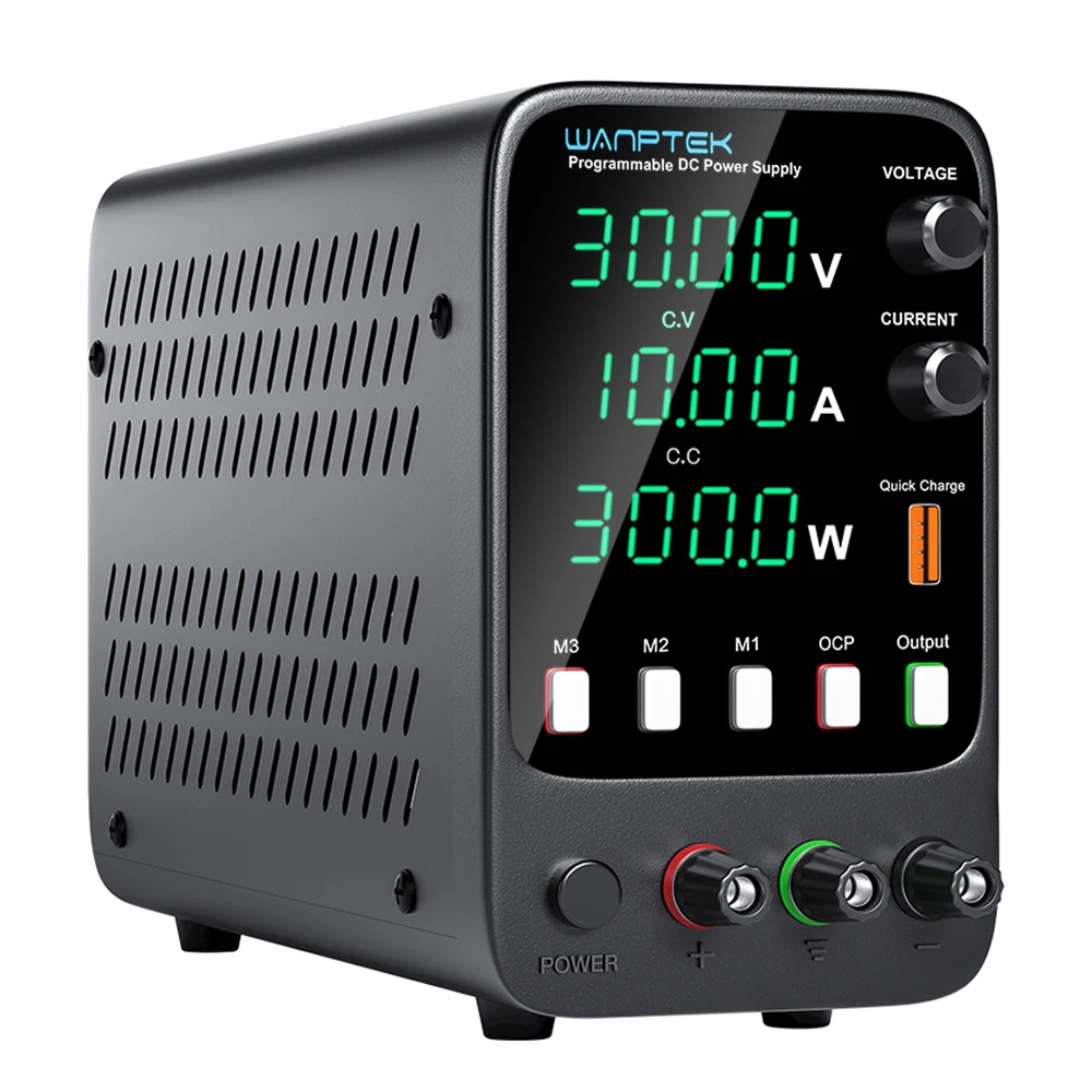 Wanptek Adjustable DC power supply 30V 10A 60V 5A Lab Bench Power Source Stabilized Power Supply Voltage Regulator Switch 120V