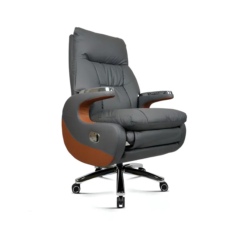 Extra Large Big Boss Executive PU Leather Office Chair Reclinable Rotating Rocker Chair for Big Guys