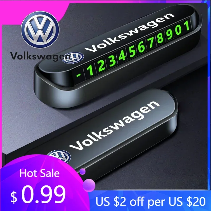 

Для VW Volkswagen Jetta MK5 Golf Car Временная парковочная карта с номером телефона Пластина для Volkswagen Jetta Golf Passat Polo Tiguan