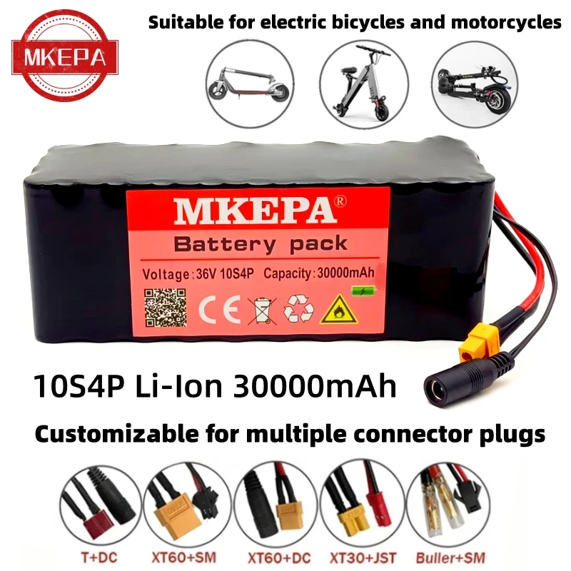 

10S4P 36V 30000mAh Electric Scooter Lithium Battery 18650 battery pack 36V 30Ah Electric Scooter Electric Scooter Battery 36v