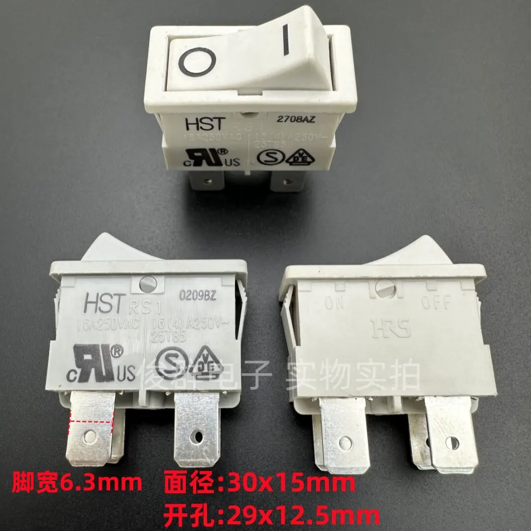 5pcs/Japan RS1 rocker rocker switch 4 feet 2 gears without light high current 16A250VAC button