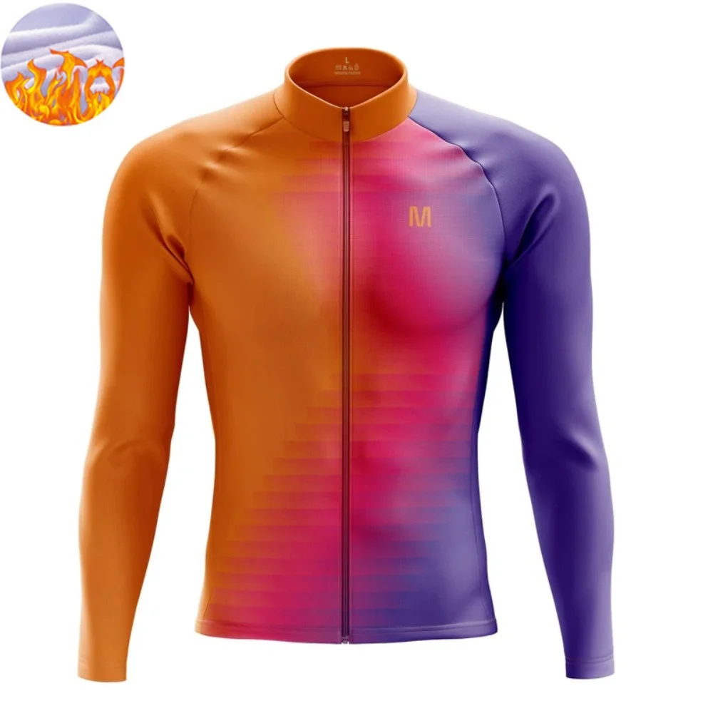 Зимняя термофлисовая гоночная байкерская куртка 2025 года, теплая флисовая велосипедная куртка для мужчин, куртки, трикотажное пальто для шоссейного велосипеда, Ropa Ciclismo