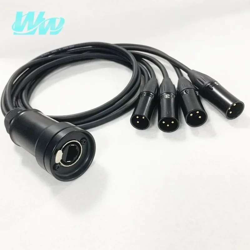 XLR Connector To CAT5/CAT6 Ethernet Cable Light Snake 4 Channel 3 Pin DMX512 Network Signal Extender