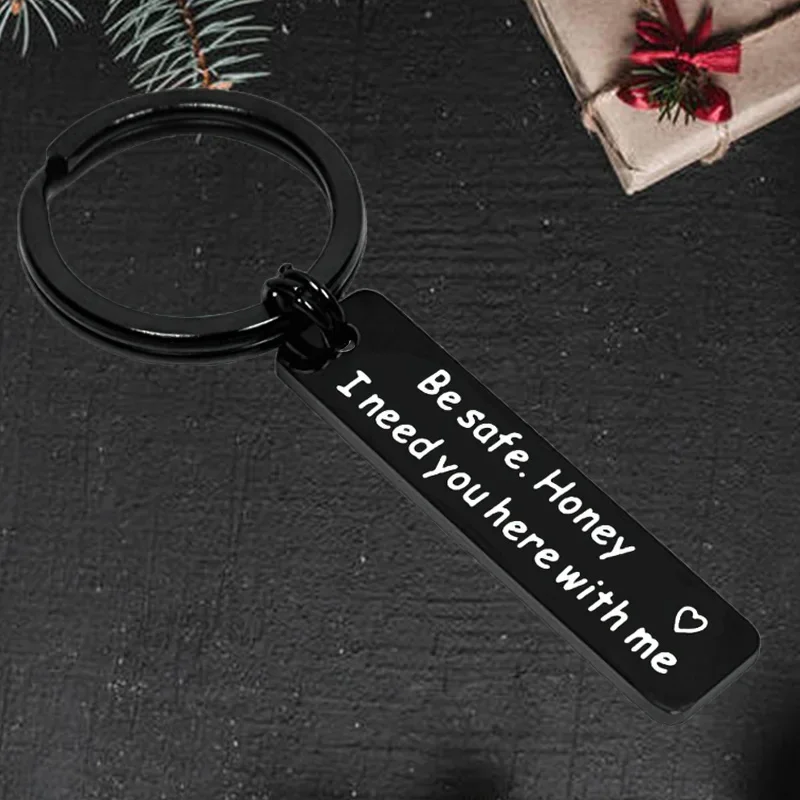 

Cute I Need You Here with Me Keychain Pendant Drive Safe Key Chain Keyring Dad Boyfriend Gift