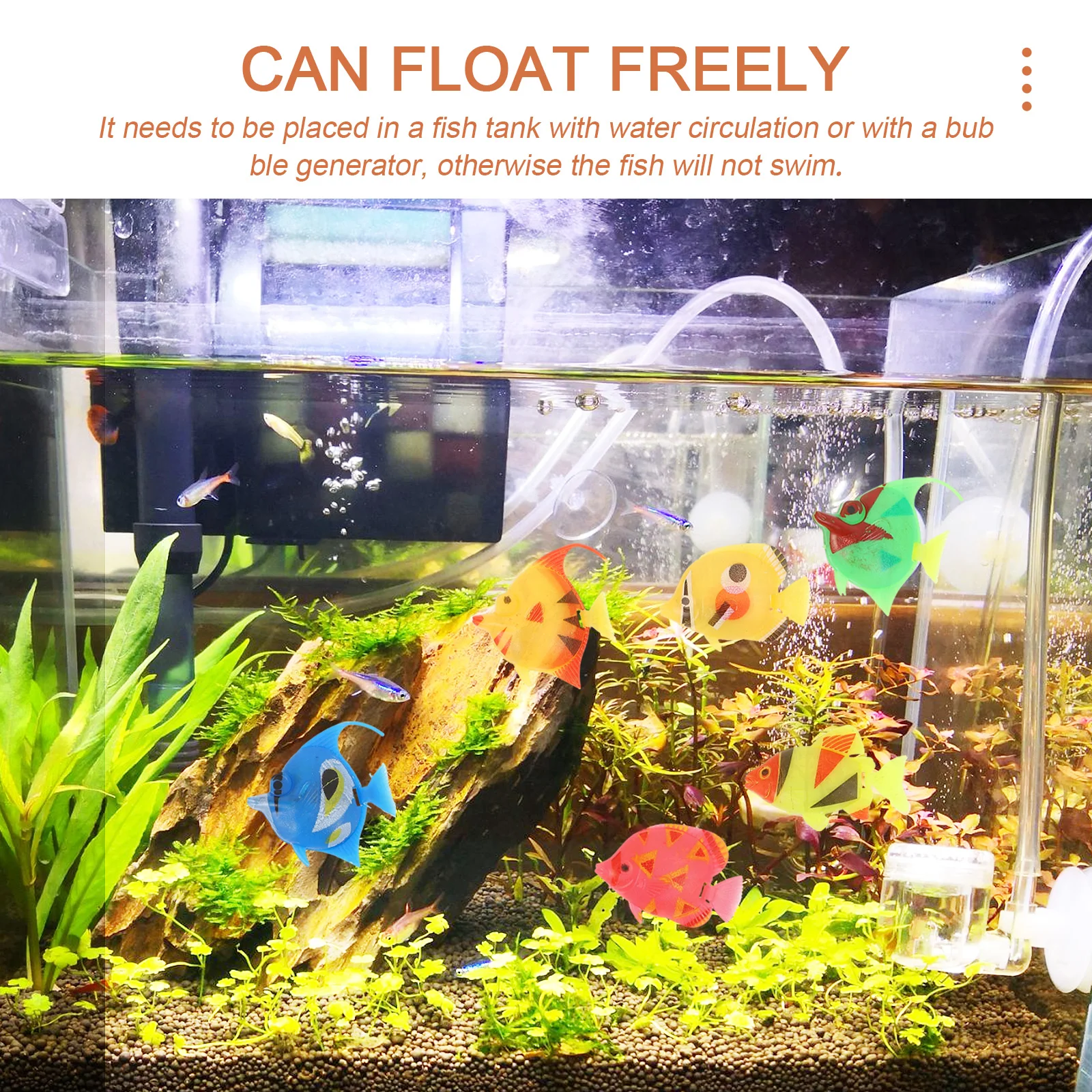 

20pcs Floating Fishes Mini Size Lifelike Aquarium Decorations Plastic Aquarium Decorations Fish Tank Decor Kids Gifts