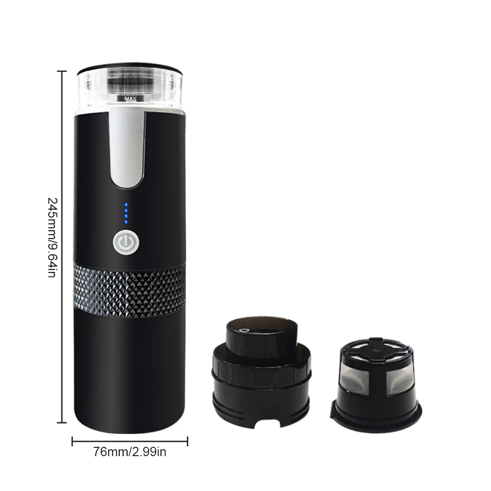 Portable Electric Espresso Coffee Machines Mini Coffee Maker with Cup Coffee Powder and Capsule Bin Rechargeable Automatic Brew