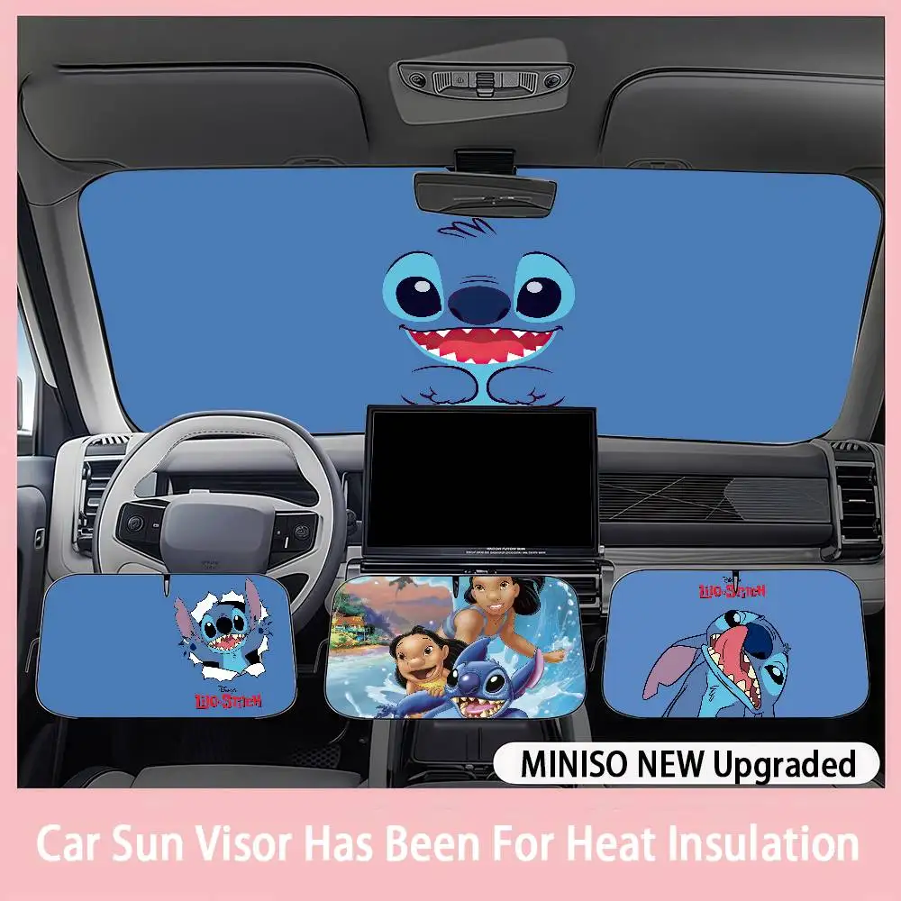 

Disney Lilo Stitch Car SunShade Windshield sunshade blocks ultraviolet rays, car insulation sunshade protector