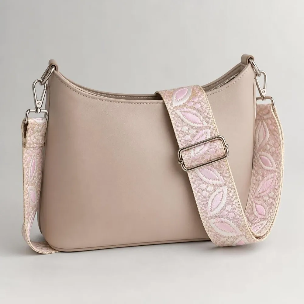 Fashion 3.8CM Wide Crossbody Bag Strap Detachable Adjustable Handbag Purse Strap Flower Handbags Belts for Women