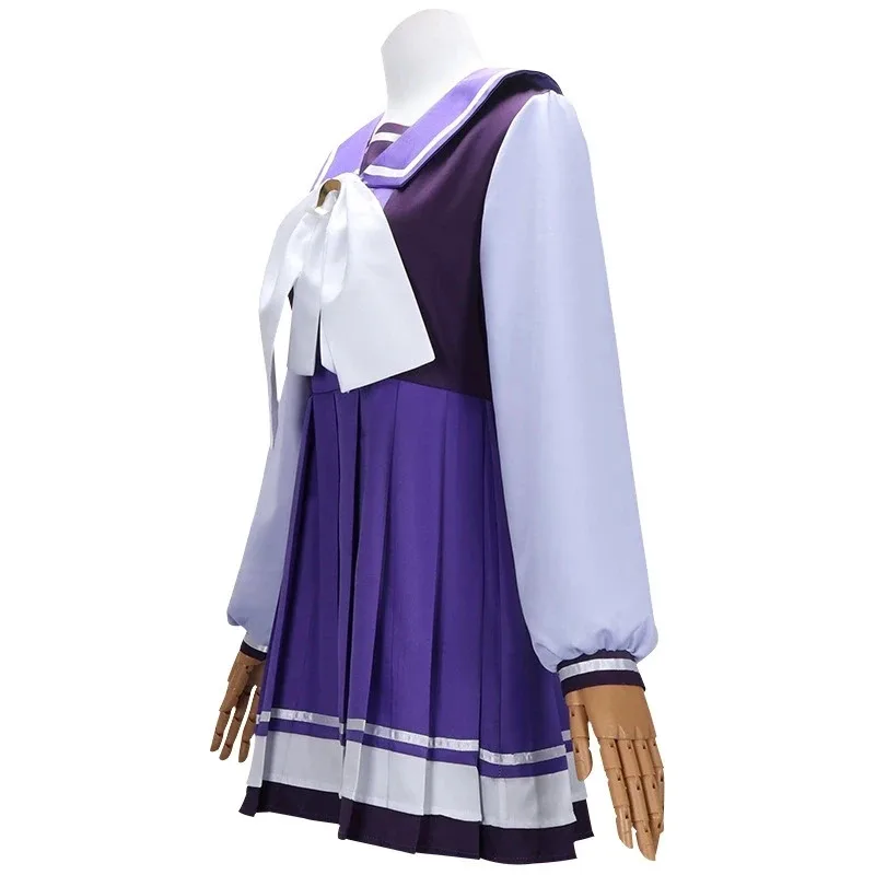Set Kostum Cosplay Seragam Sekolah Anime Pretty Derby Pakaian Gaun Uma Musume Derb untuk Wanita Pakaian Penyamaran Pertunjukan Halloween