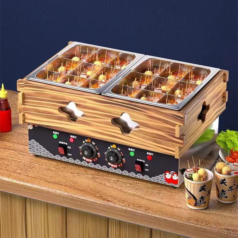 

Oden Machine Коммерческий острый горячий горшок Специализированный горшок Oden с девятью сетчатыми отделениями Шашлык Оборудование для удобного магазина Лапша