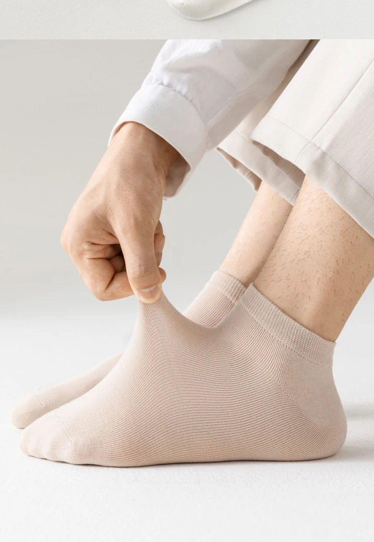 5 Paar hochwertige Herrensocken aus gekämmter Baumwolle, neue, lässige, atmungsaktive, schwarz-weiße Business-Socken, 5 Paar Herrensocken, Übergröße EU39-48 – Detail 17