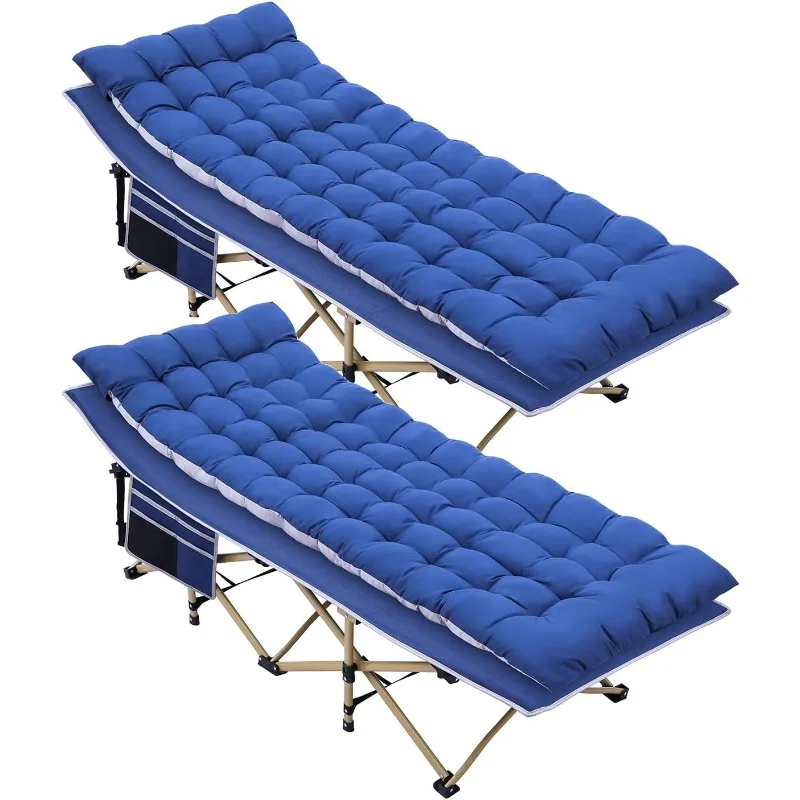 Cots for Sleeping, Camping Cots for Adults with Mattress Max Load 450 LBS Heavy Duty Folding Portable Bed