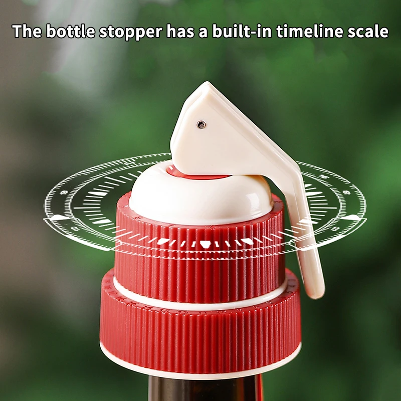 Wine Stopper, Vacuum Stopper For Red Wine, Wine And Spirits, Reusable Universal Bottle Stopper With Timer.