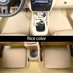 4 Pieces Car Floor Mats Automotive Interior Stepping Liner Foot Pad Automobile Carpet Front Rear Washable Mat