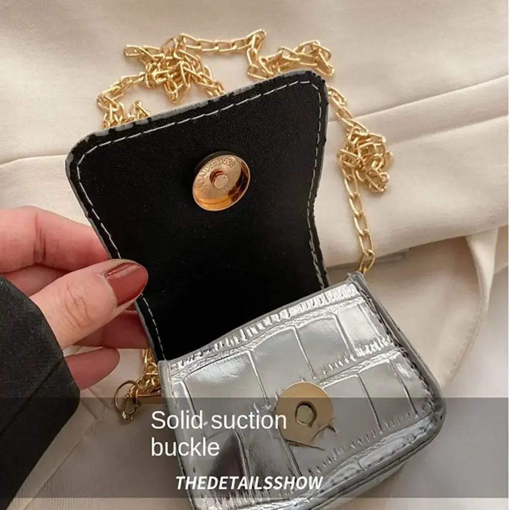 PU Crossbody Bags Cute Mini Versatile Shoulder Bag Chain Simplicity Handbag Women