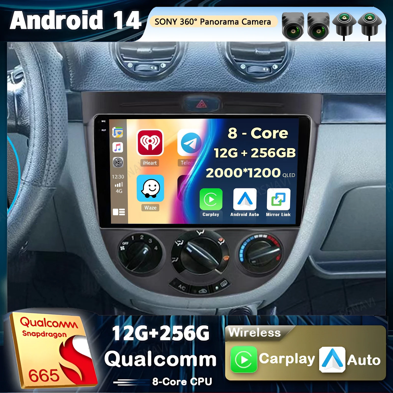 

Android 14 Carplay Car Radio For Chevrolet Lacetti J200 BUICK Excelle Hrv Multimedia Video Player Navigation GPS Stereo 2Din DVD