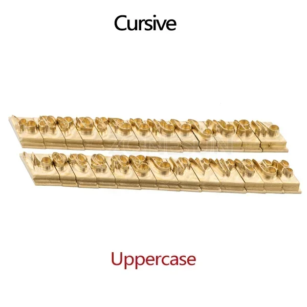 ZONESUN Foliedruk Letter Beweegbare Messing Mal Aangepast Logo Alfabet Symbool Druk Stempel Verlangen Gereedschap Branding Ijzer Leer
