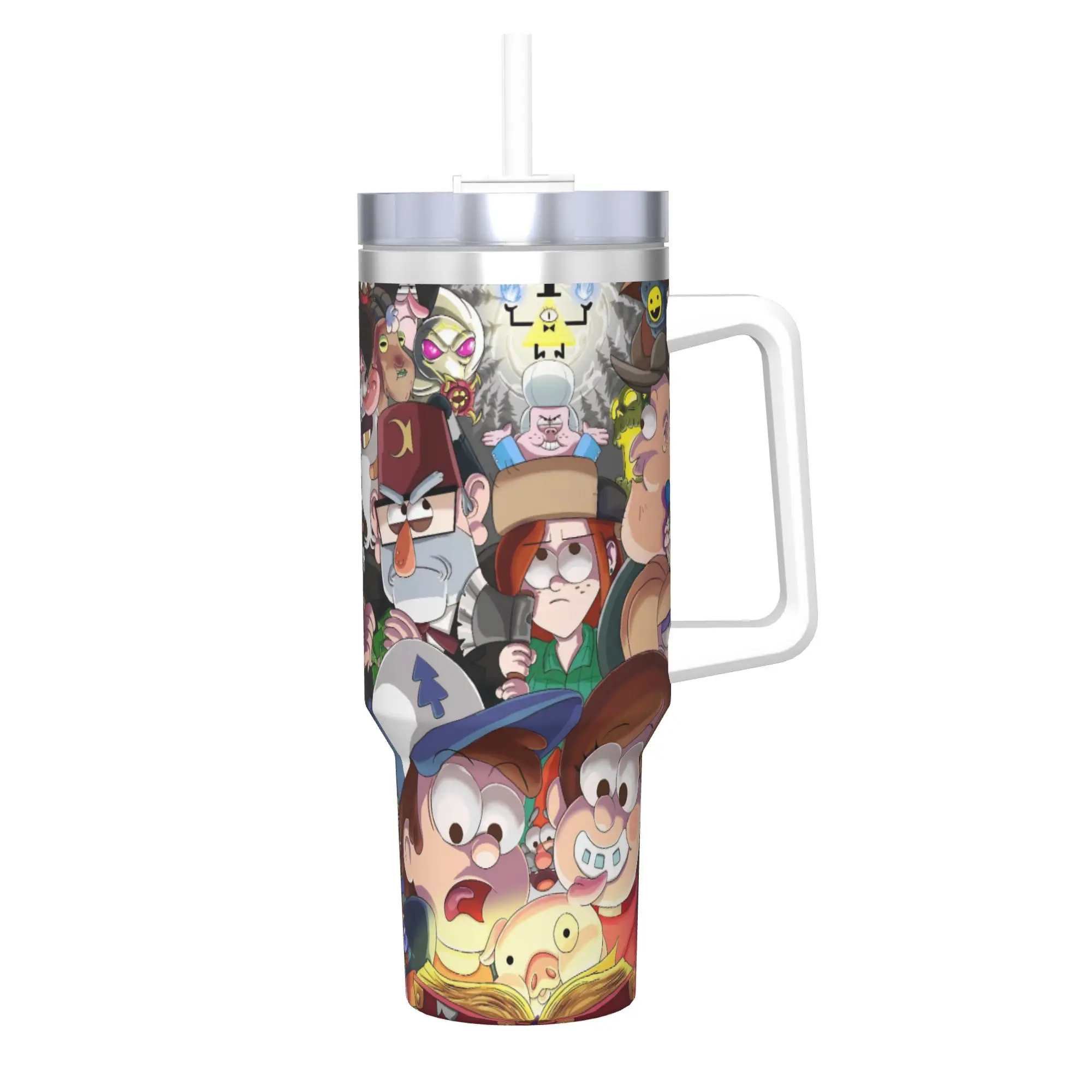 G-Gravity Falls 40oz Tumbler Stainless Steel Double Wall Vacuum Insulated  Travel Mug With Straw