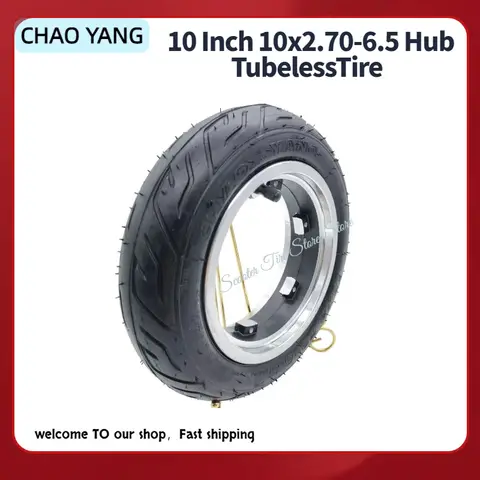 10 인치 10x2.70-6.5 Dualtron 3 DT3 SPEEDWAY 5 전동 스쿠터 타이어 (휠 허브 림 포함) 용 허브 TubelessTire 액세서리 교체