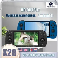 Powkiddy X28 X55 Handheld Portable Video Game Consoles 5.5 INCH Retro Playe Google Store Android 11 PS2 512G PSP Birthday Gifts