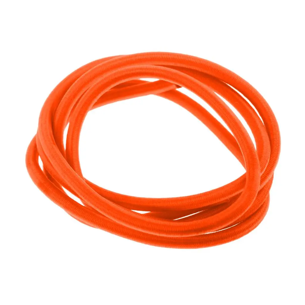 2X 4mm Elastic Bungee Rope Marine Shock Cord - Tie Down Roof Racks 2m Orange