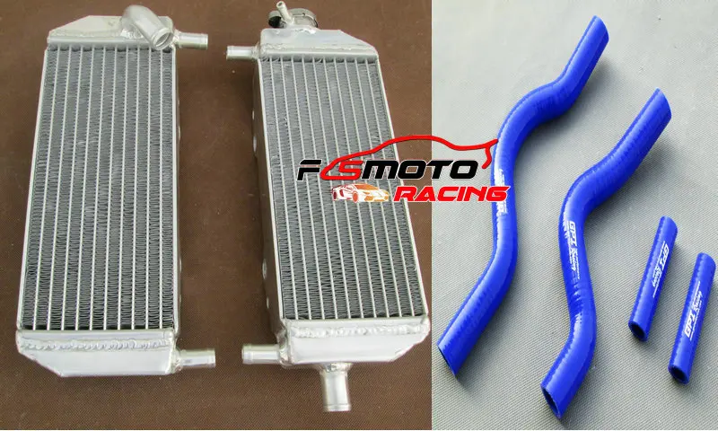 For Suzuki RM250 2-stroke 2001-2008 2002 2003 2004 2005 2006 2007 Aluminum Radiator + Silicone Hose