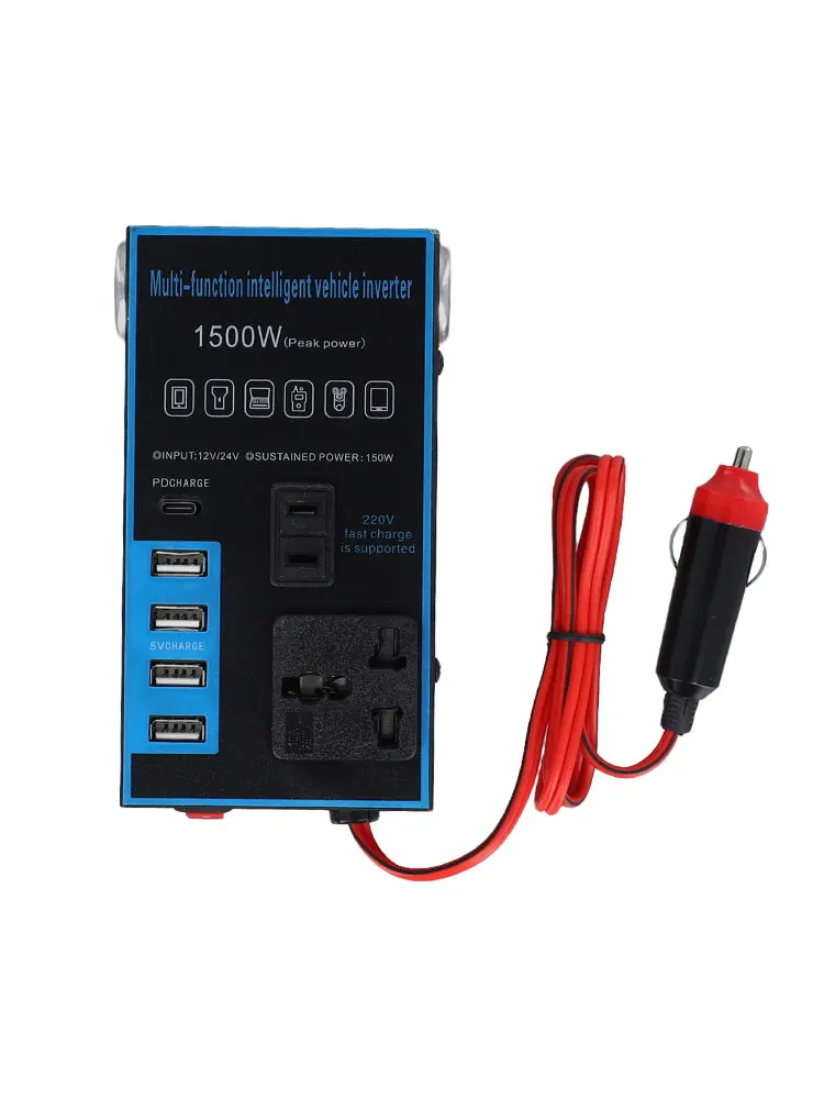 120W Car Power Inverter USB Charging Socket Auto Charger Converter Adapter 147*80*32mm 12V TO DC110V 24V TO DC220V