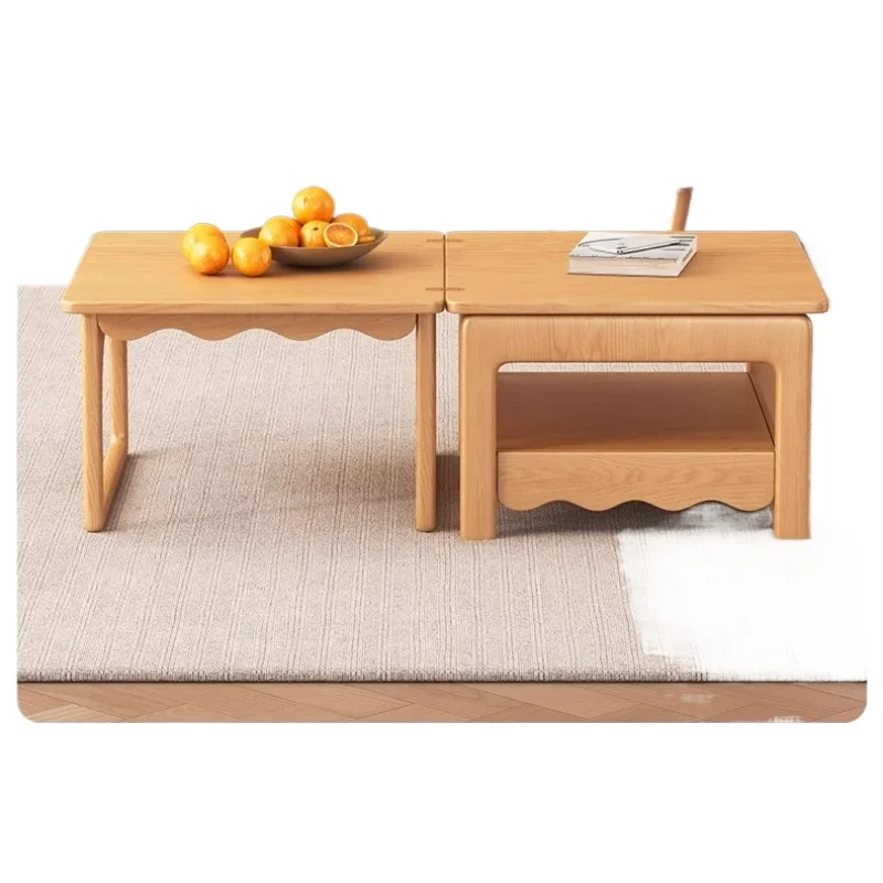 

Многофункциональный складной обеденный стол для небольшой квартиры из массива дерева двойного назначения, бытовая гостиная из ясеня