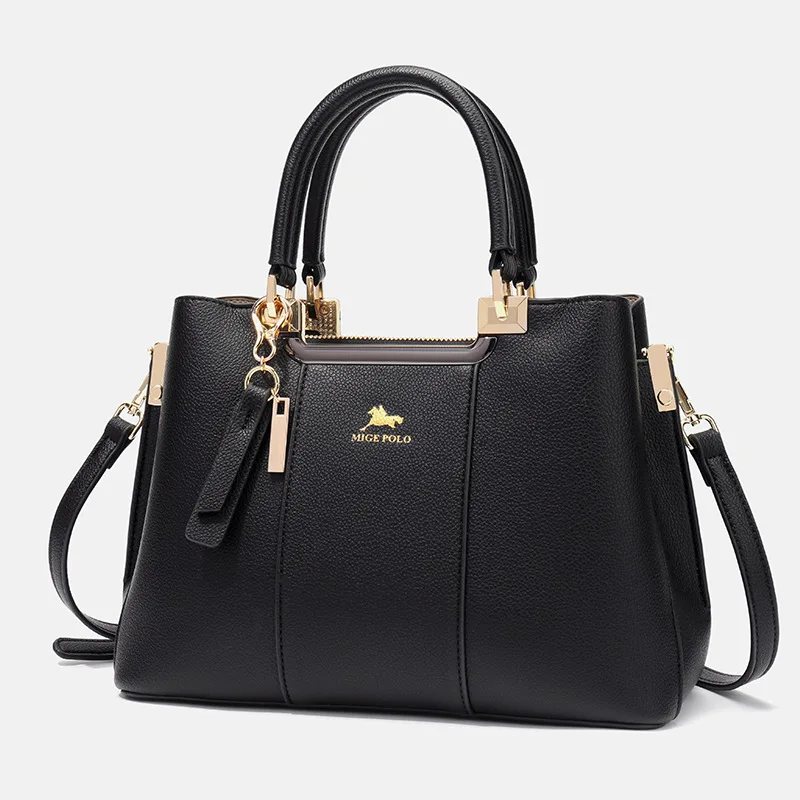 

Light Luxury Cowhide Handbag for Women, Large Capacity Commuter Shoulder Crossbody Bag, Multi-Compartment Design, Versatile Handbag and Shoulder Crossbody Bag