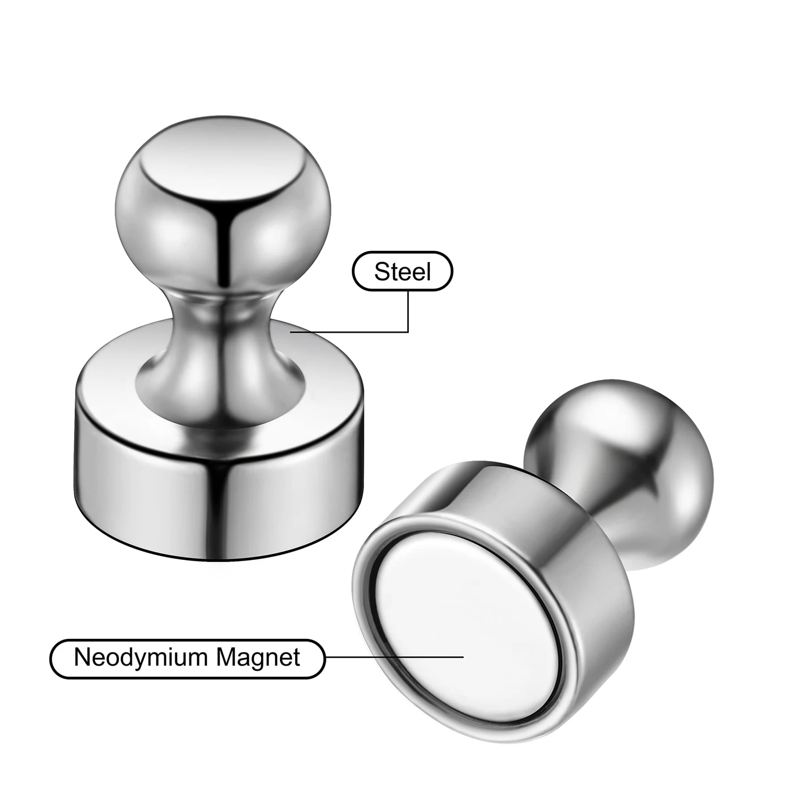 10pcs Magnetic Pins Neodymium Magnetic Thumbtacks for Whiteboard Cone Super Strong Fridge Pushpin Magnets Home Storage Tools