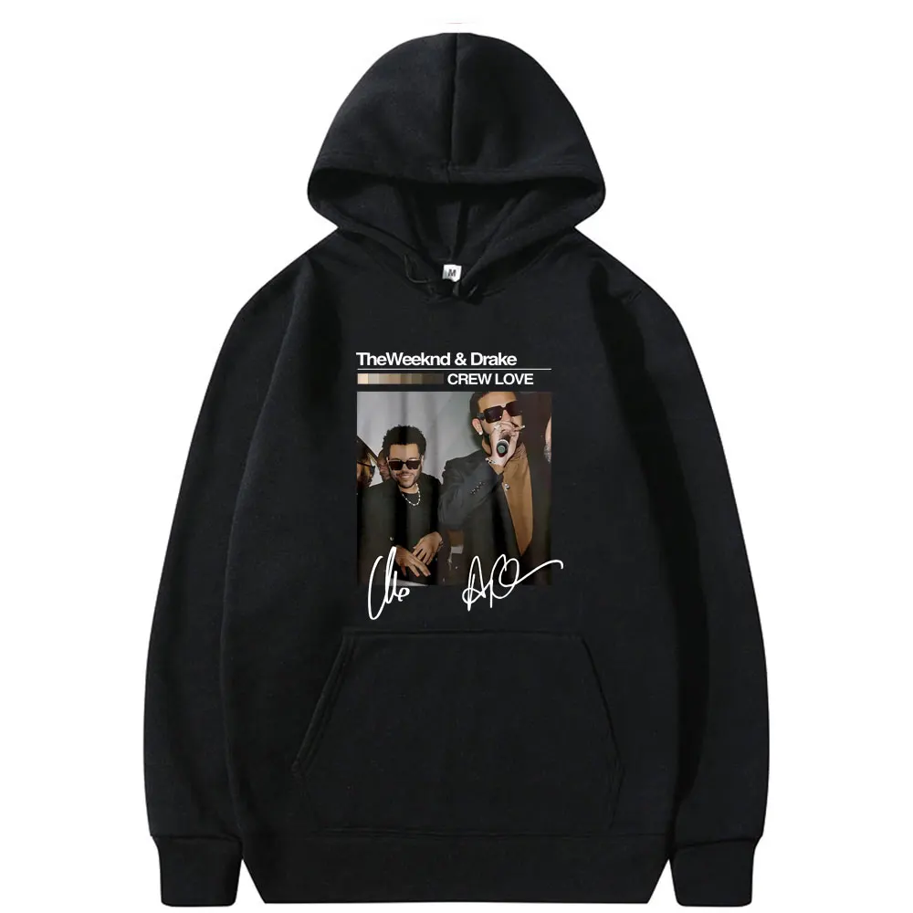 

Rapper The Weeknd and Drake Crew Love Music Album Print Hoodie Male Casual Fleece Sweatshirt Men Women Hip Hop Oversized Hoodies