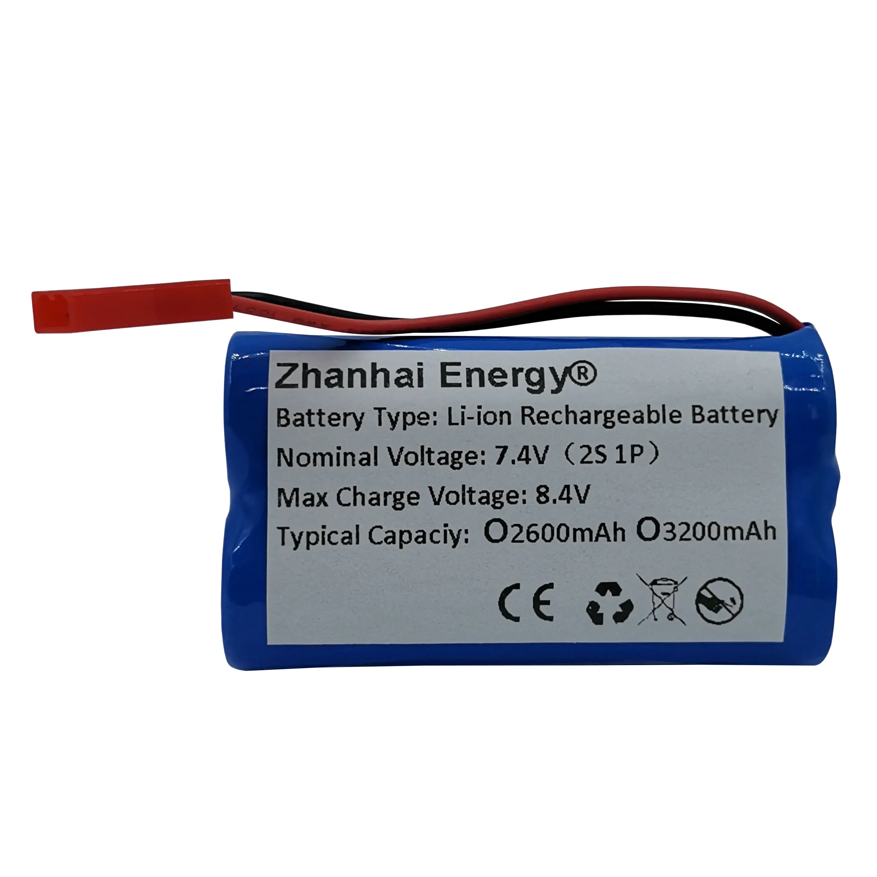 7.4V 2600mAh 3200mAh 18650 Li-Ion Rechargeable Battery Pack For 7.4V All Instruments Backup Battery New Available For Wholesale
