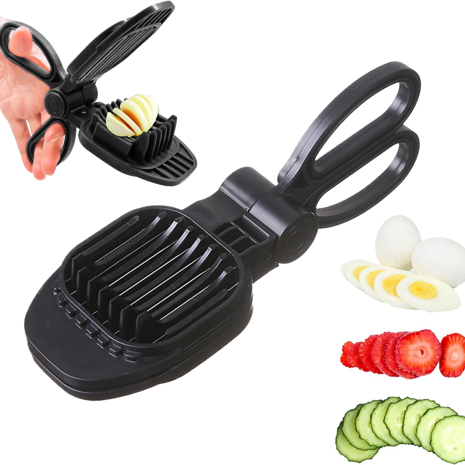 Strawberry Slicer Stainless Steel Strawberry Cutter Multifunctional Fruit Egg Slicer Creative Fruit Cutter Tool Kitchen Gadget - view 5