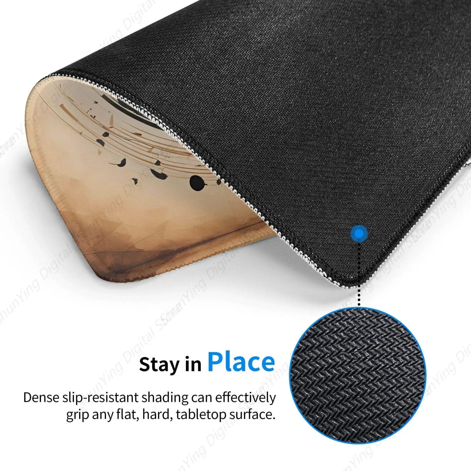 Guitar Bass Instrument Mouse Pad Anti Slip Rubber Suitable For Office Home Laptop Travel Mouse Pad 18*22cm