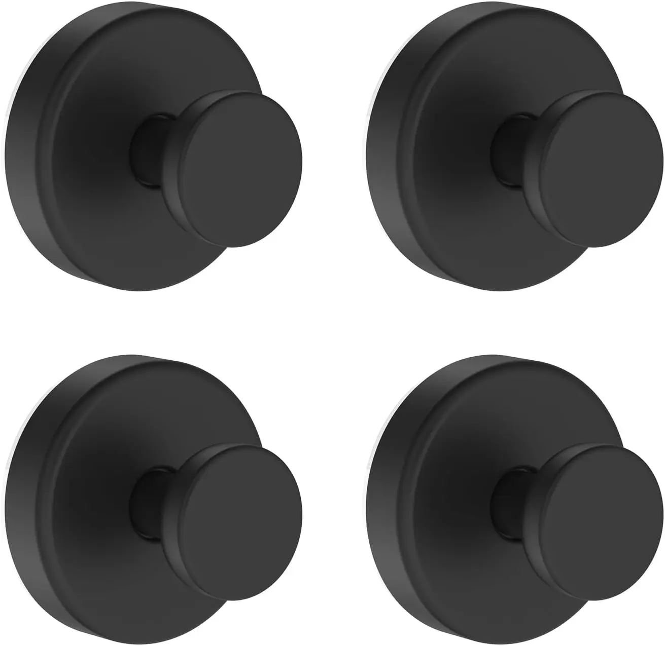 

Suction Cup Hooks for Shower, Removable Towel Hooks for Bathroom Window Glass Door Wall, 4 Pack Black