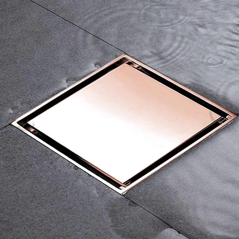 Bathroom copper square invisible floor drain household thickened insect-proof and deodorant bathroom drainage