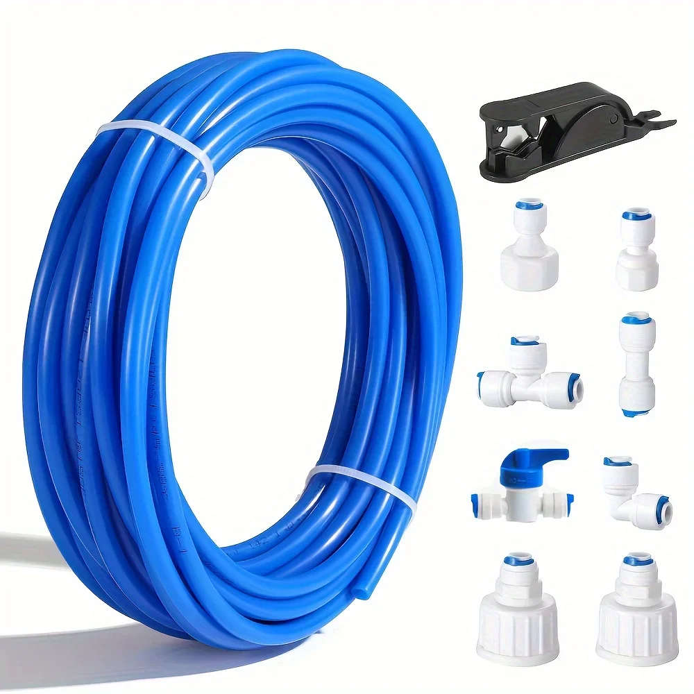 10m pipe ice maker kit push-in connection fitting 1/4 inch pipe for refrigerator water supply pipe reverse osmosis system