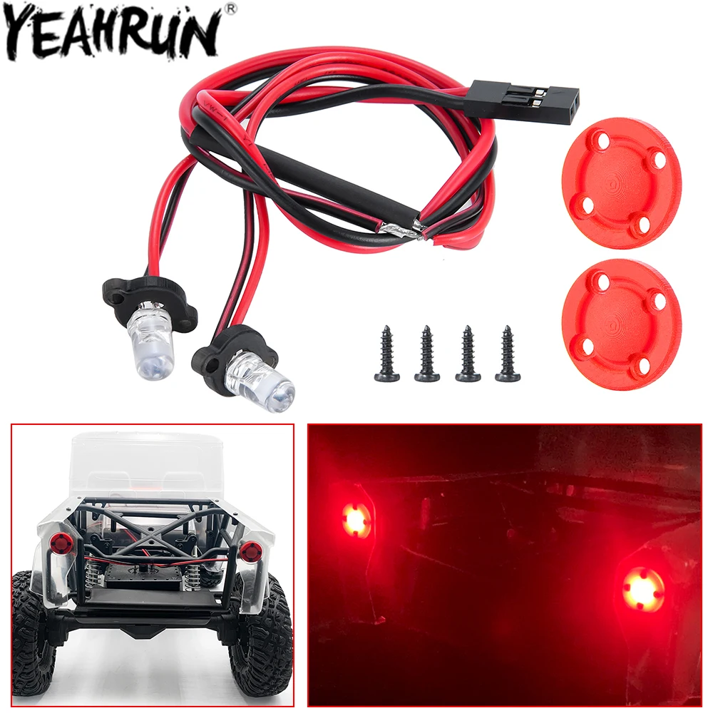YEAHRUN RC Car Taillight Spotlight Red LED Light dla 1/10 VS4-10 Phoenix VPS09007 Vanquish Products Parts