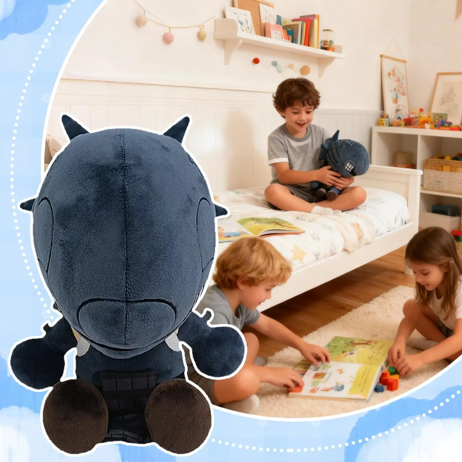 체인소우즈 맨 폭탄 플러시 장난감 레제스 체인소우즈 맨 폭탄 데빌 플러시 인형 이탈리아 브레인롯 장난감 굿즈 봉제 인형 선물