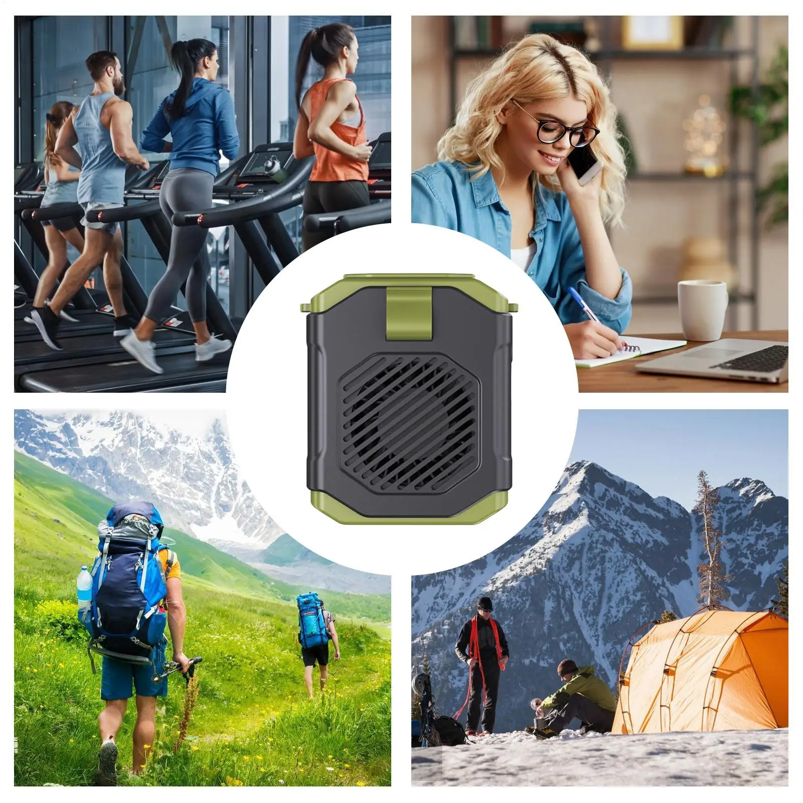 

Мини-USB перезаряжаемый поясной вентилятор для кемпинга, спорта, путешествий, портативный маленький вентилятор, фонарик для работы, бега