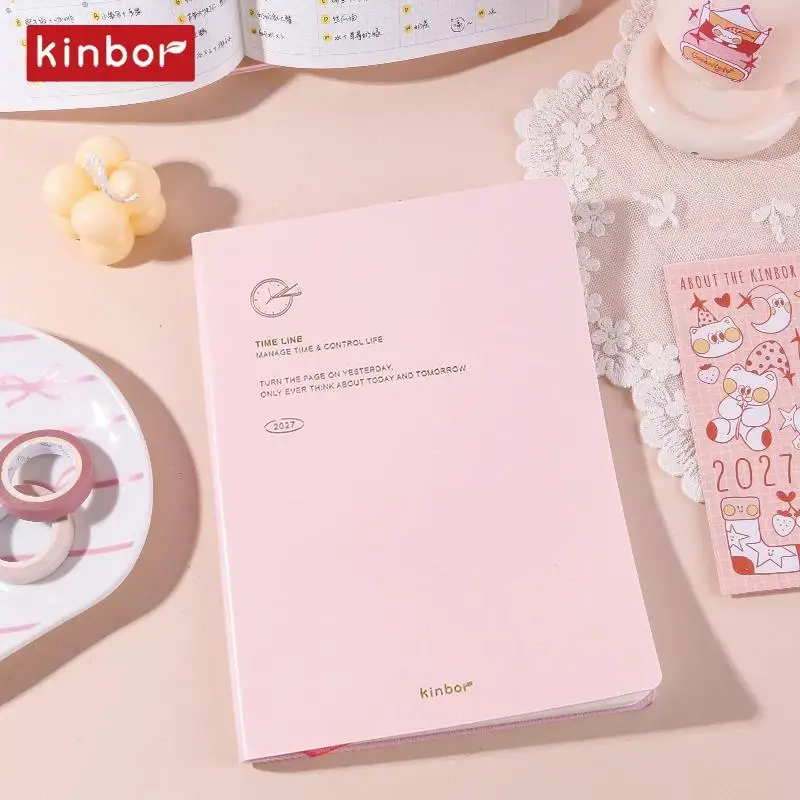 Kinbor 2027 Time Management Planner 52g Tomoe River Paper Efficient Work&Study Schedule Notepads And Journals Stationery Lovers